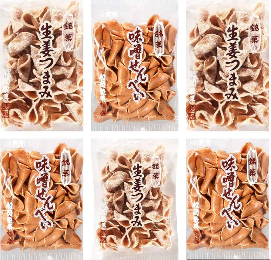 Amazon.com: FUNAOKA Shoga Tsumami Senbei 140g & Miso Senbei 140g